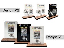 Aufsteller für google Bewertung NFC & QR-Code - Schild/Display für Bewertungen f