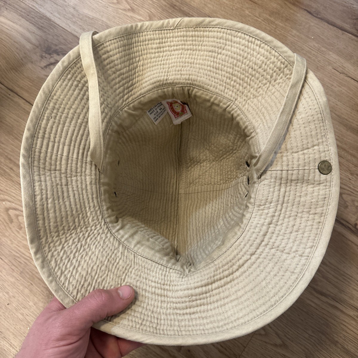 Vintage Banana Republic Cream Canvas Safari Hat Vintage Banana Republic Safari French Army Bush Hat Medium  main image 3