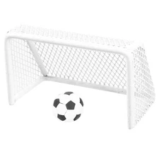 1 Set of Mini Dollhouse Soccer Goal Net with Soccer Ball - Indoor/Outdoor Pla...