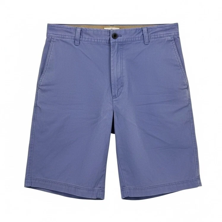 IZOD Saltwater Men's Chino Shorts 40 Purple Cotton Flat Front Casual Twill