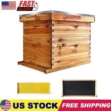 10-Frame Complete Beehive Wax Coated Bee Hives for Beginner w/ Beehives Frame