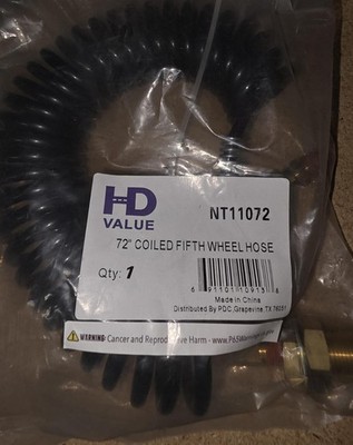 HD Value 72'' Coiled Fifth Wheel Hose - HDV NT11072