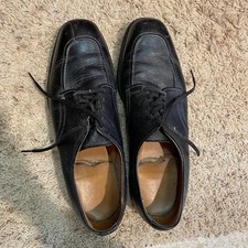 Vintage USA MADE! Black Leather Mens Formal Dress Shoes Derby 10 1/2 B