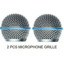 2 Microphone Grill Mic Grille Ball Head Mesh for Shure Beta58A SM58 pgx24 slx24