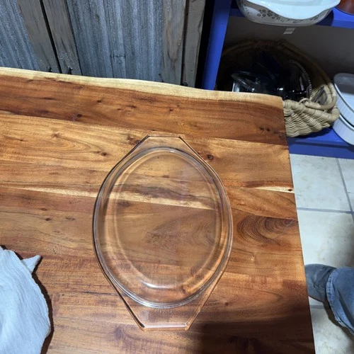 Vintage Clear Pyrex Replacement Glass Lid 945C 945 C Oval Dome2