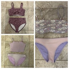 3Pc Lot Abercrombie  Hollister Youth Girls Bikini Swimsuit 13/14  XS EUC