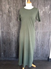 SPIRIT OF THE ANDES DRESS SIZE MEDIUM, PIMA COTTON, SAGE COLOUR, SHORT SLEEVES