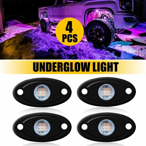 RGB Pods 8X Rock LED Lights For Jeep Boat Offroad Truck UTV ATV - Foto 10