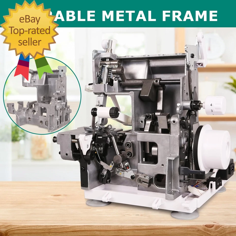 FY505 Serger Overlock Machine with 2/3/4 Thread Capability Built-In Rolled Hem D - Image 4 of 4