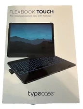 typecase FLEXBOOK TOUCH 7 In 1 Wireless Keyboard Case with Trackpad Black iPad