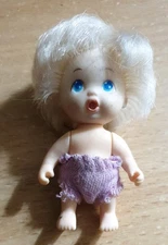 1 x 1990 Vintage Quints Doll -  Tyco Drink and Wet Babies - Purple Nappy