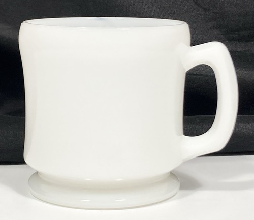 Tazza tazza piedini sapone da barba traslucido opaco vetro latte bianco vintage usata in ottime condizioni - Foto 2 di 12