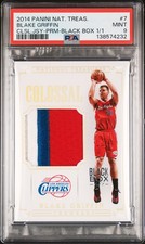 2014 NATIONAL TREASURES CLSL JSY PRIME-BLACK BOX 1/1 #7 BLAKE GRIFFIN 1/1 PSA 9