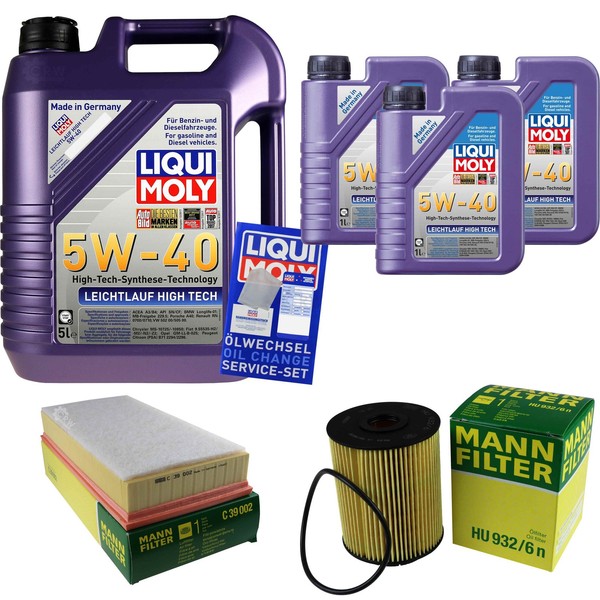 Mann Inspektionspaket 8L Liqui Moly 5W-40 FüR VW Touareg 3.2 V6 3.6 Audi Q7-image