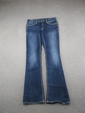 Silver Jeans Co Suki Bootcut Blue Stretch Denim Jeans Womens Size 30x33