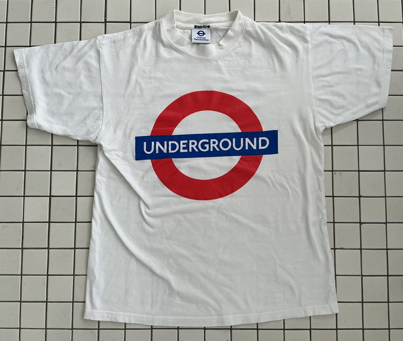 Vintage 00s Underground tee shirt small white London logo cotton Official unisex