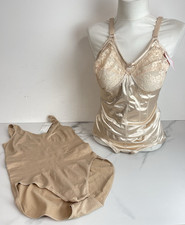 Shapely Figures M&S Women's Shapewear Uk16 42 B Bodysuit Beige Stretch T18