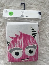 SALE NEW GAP UNISEX Pajamas Set Glow In The Dark Monster Long Sleeve Size 3T