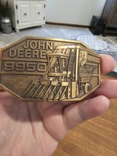 Vintage 1985 John Deere Belt Buckle 9950 Cotton Picker D4 
