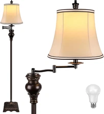 Adjustable Vintage Floor Lamp for Living Room and Bedroom, Rustic Design