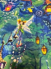 Disney Princess Tinkerbell Fairy 1 yard 100 Cotton Fabric Free Ship SB1NTCS