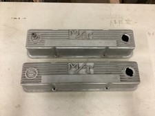 Pair Of Mt Mickey Thompson Finned Aluminum Valve Covers Small Block Chevy Pair Of Mt Mickey Thompson Finned Aluminum Valve Covers Small Block Chevy