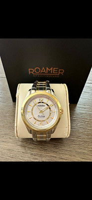 Roamer Mustang Automatic Swiss Made Two-Tone Date 42mm Men's Watch w/Box