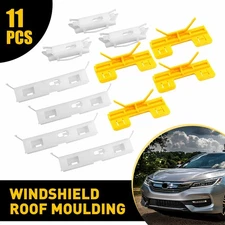 11* Windshield Roof Moulding Clips Repair Set For 2007 2008 09-2011 Honda Civic