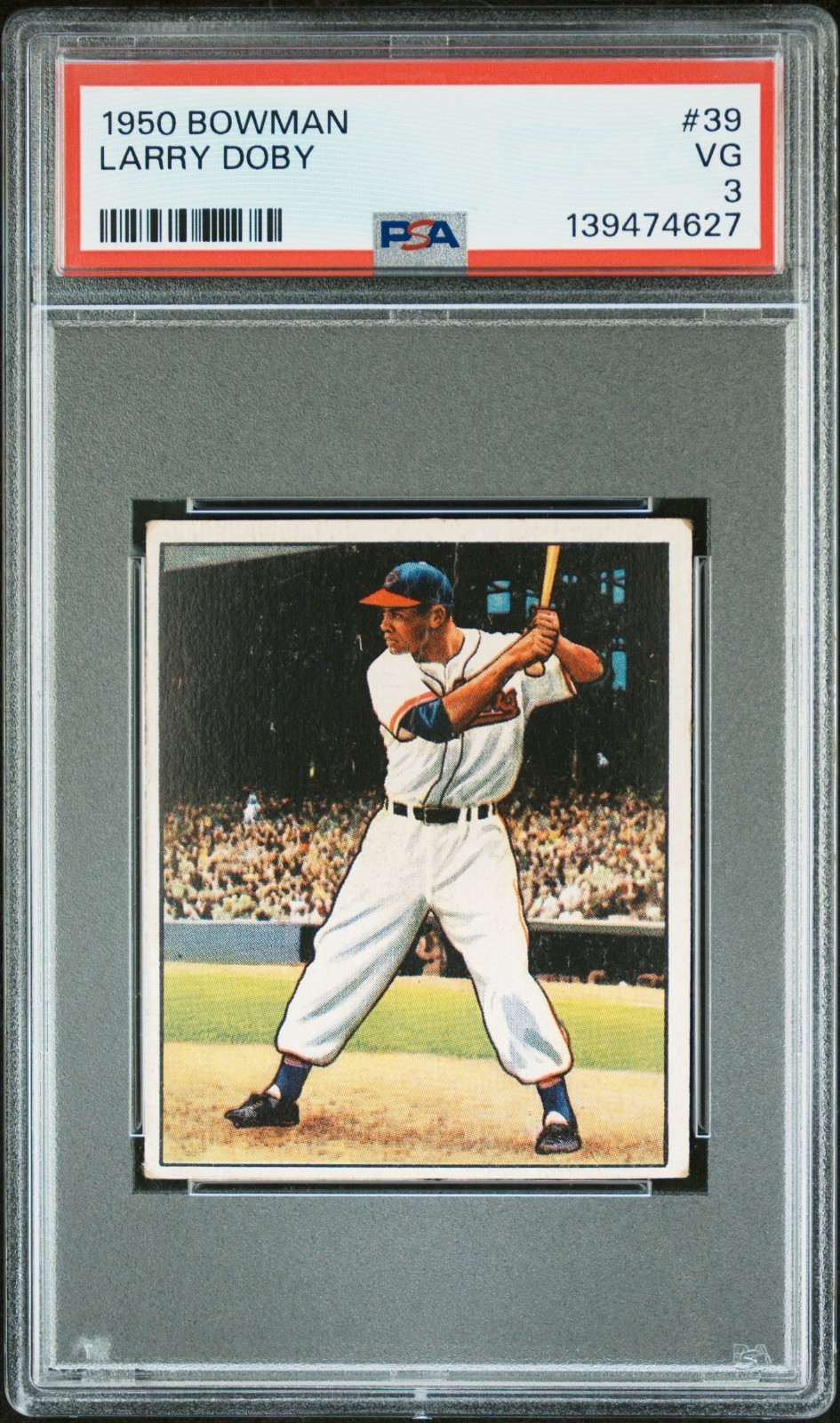 1950 Bowman Larry Doby PSA 3 VG #39 HOF Beauty