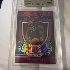2019-20 Zion Williamson Panini Prizm Draft Picks Purple Crusade #51 BGS 9.5!!!
