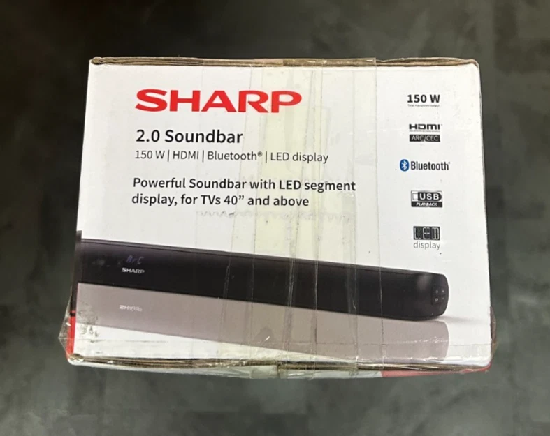 (Pa2) Sharp 2.0 Bluetooth Soundbar HT-SB147 - For 40"+ TVs - Sealed - Image 3 of 3