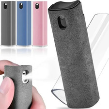 2-In-1 Screen Cleaner Spray Bottle iPad Phone Computer Dust Removal Microfiber