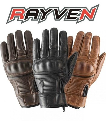 Rayven Vintage CE Leder Touren Motorrad Handschuhe Sommer Cruiser Motorrad