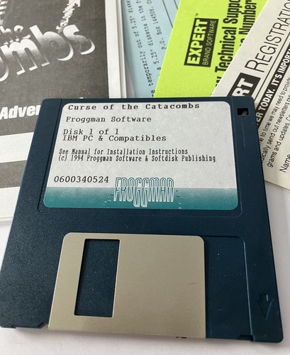 Curse Of The Catacombs IBM (1) Disc And Box And Manual Included, Please Read! - Picture 2 of 23