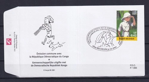 [LM78722] Belgium N°3048FDC Comics Tintin First Day Cover COB € 5,00 SUPERB
