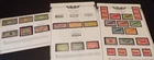 US Stamp Collection- Air mail Collection on 17 vintage album pages (J202)