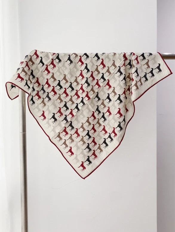 70% Cashmere 30% Silk Wrap Scarf Double Horse Print Neckerchief Shawl 68X68cm
Opens in a new window