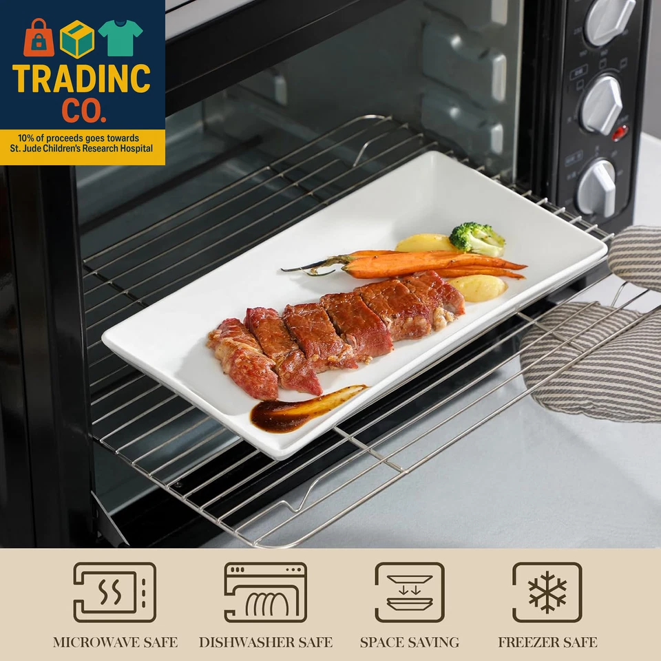 3 Tier Serving Trays for Party, Porcelain Serving Platters and Trays, 12 Inch Ti - Image 4 of 4