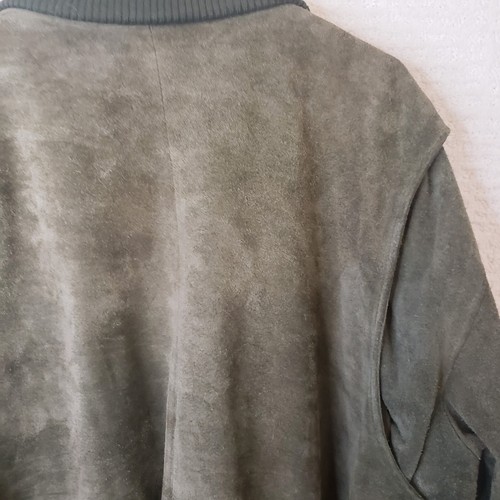 Vintage Polo Country Ralph Lauren Leather Suede Bomber Jacket Mens XL Green - Picture 13 of 23