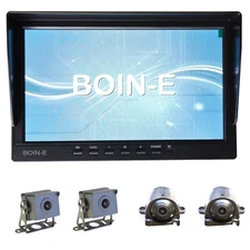 9 Inch 1080P Backup Camera System IPS Monitor 2X Rearview 2X side Cam 4CH DVR