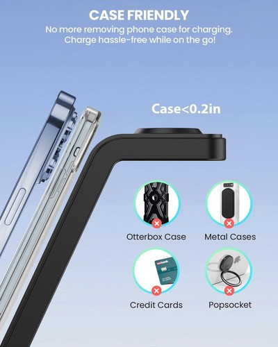 3 in 1 Wireless Charging Station for iPhone, Apple Watch,Airpods With QC Adapter - 第 5/6 張圖片