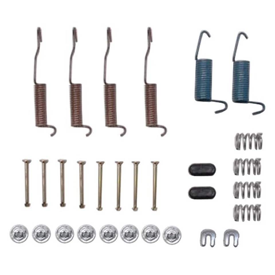 Kit de mola de freio dianteiro tambores e sapatas ferragens compatível com 1975 Ford F-150 - Imagem 2 de 4