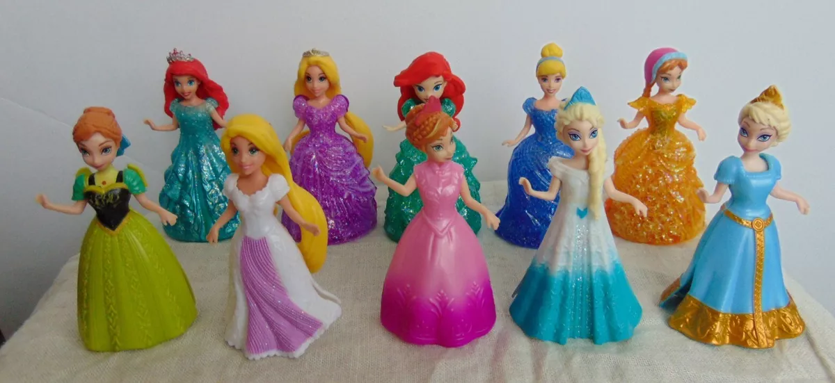 Disney Princess Magic Clip dolls Lot of 10 AS IS