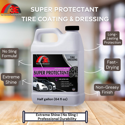 3E SUPER TIRE COATING & DRESSING 64OZ EXTREME HIGH SHINE & DURABILITY FREE SHIP