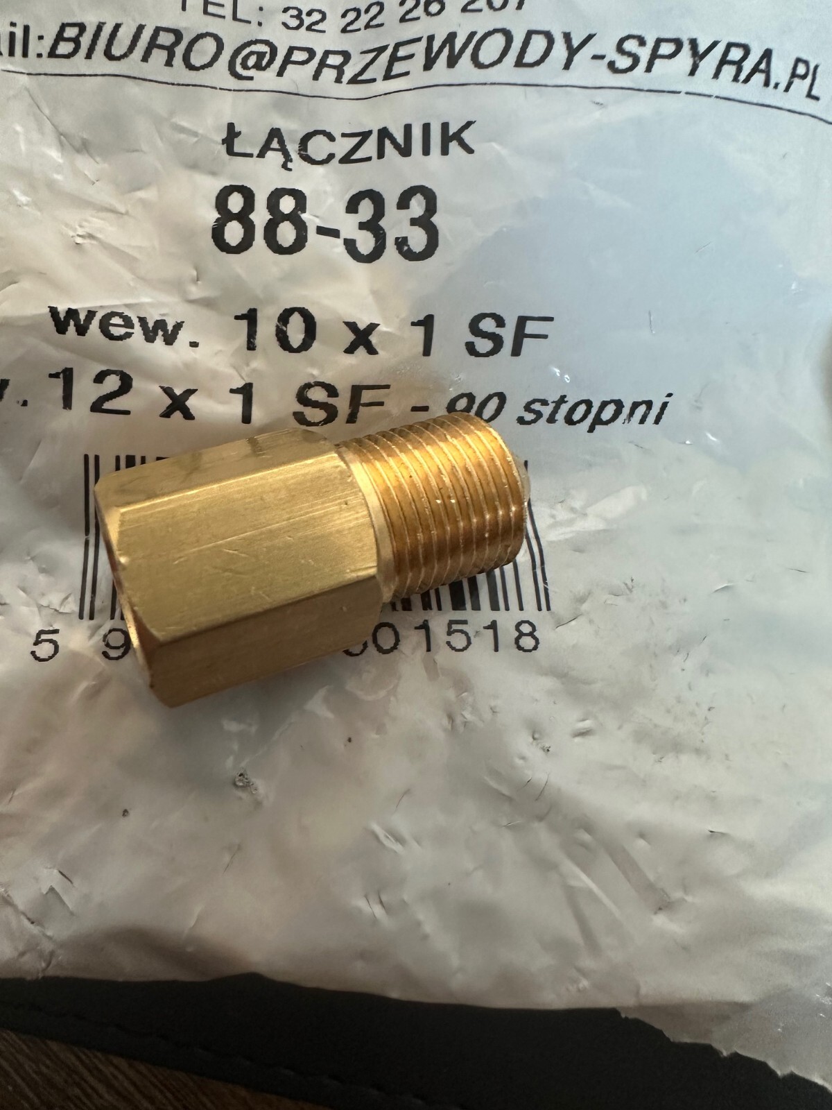 1XBrake Line Pipe M10x1 Femmina a M12x1 Maschio Raccordo Connettore Accoppiat...