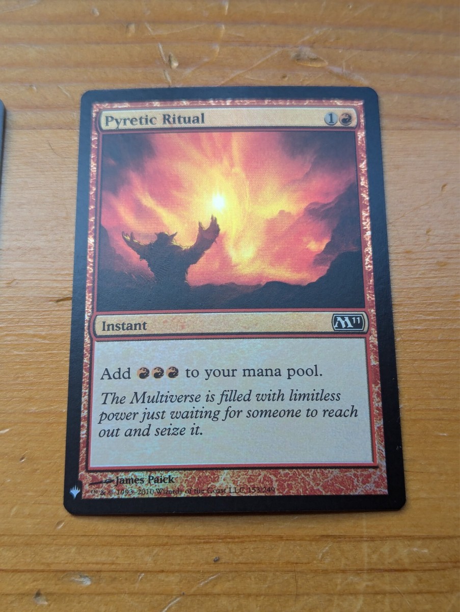 mtg red ritual cards Desperate (1984) Add BBB to your mana pool. Rules Text: Add {R}, Type:
