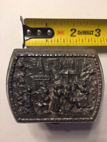 Antico portagioie Jennings Brothers ornato fantasia metallo vintage *LEGGI* - Foto 12 di 12