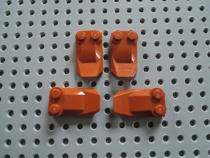LEGO 4 x Flosse Motorhaube Spoiler 47456 2x3x2/3 dunkelorange 70146 70143 70220