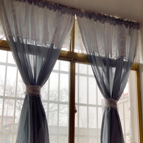 1pc Panel Short Curtain for Bathroom Kitchen Cabinet Door Cafe Window Drape Home - Picture 343 of 449