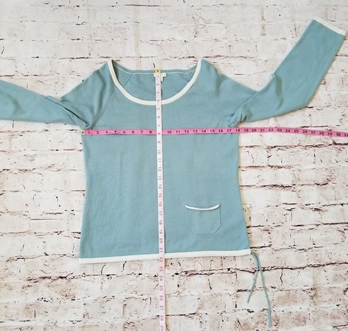 J. Jill donna pullover maglione coulisse vita tasca blu taglia S casual lavoro - Foto 3 di 7